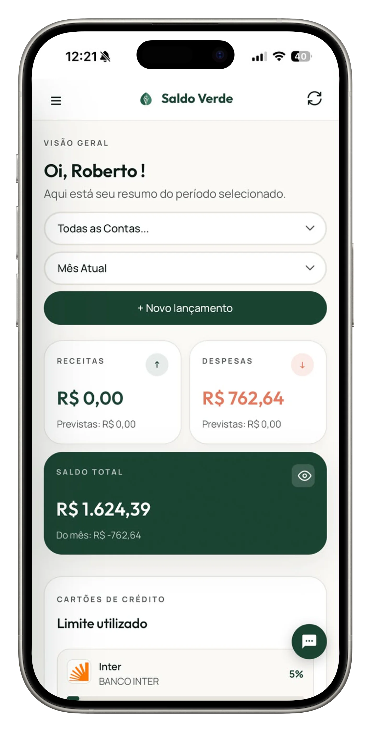 Saldo Verde no celular